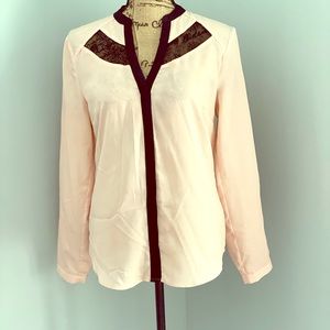 Pink and Black Blouse